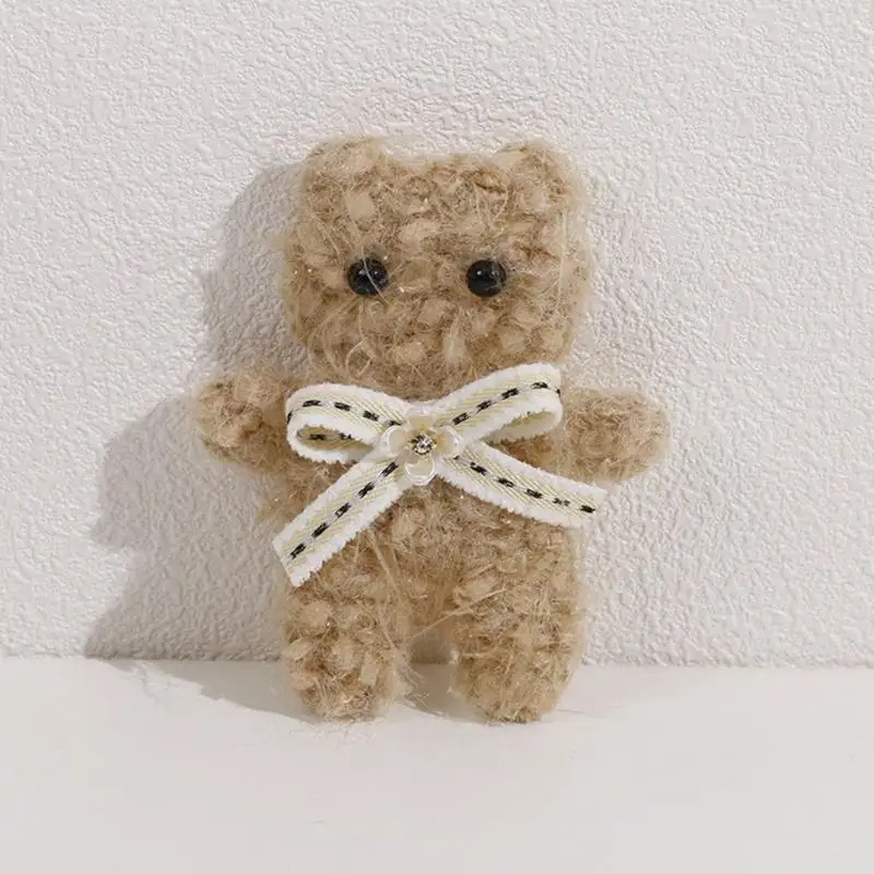 31BB Adorable DIY Bear Ornament Delicate Headwear Accessory Delicate Floral Accent Bear Adornment for DIY Jewelry and Crafts