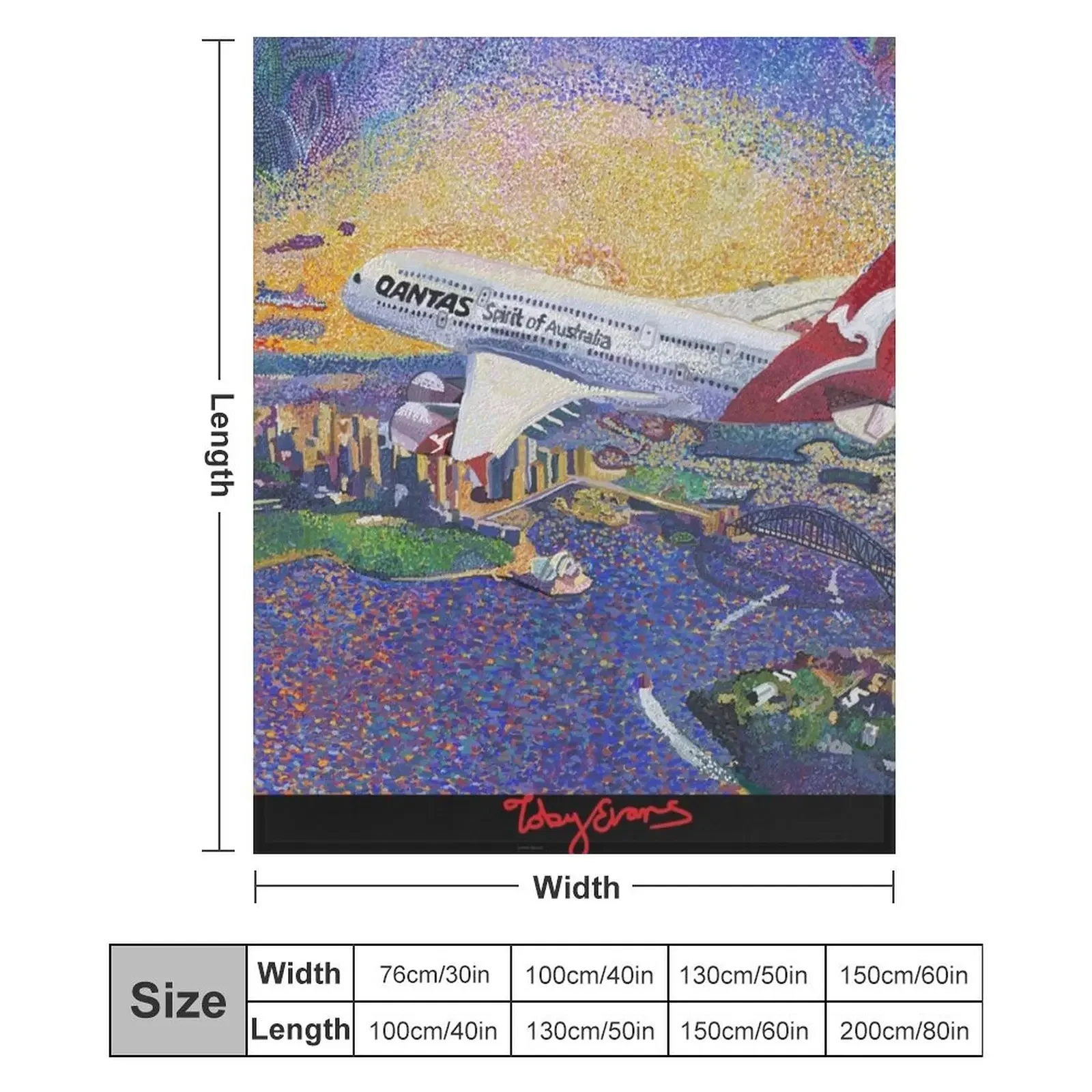 Qantas Airbus A380 Throw Blanket Tourist Baby Camping Blankets