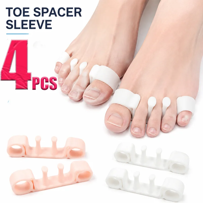 Soft Toe Separators, Elastic Washable Reusable Toe Spacer Pads, for Toe Separation, Foot Accessories for Daily Walking Yoga