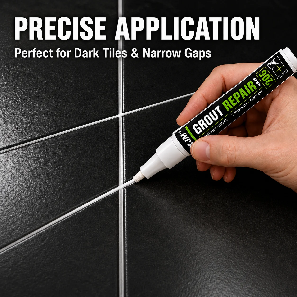 Waterproof Anti-Mold Tile Grout Touch up Pen Portable Ceramic Line Restorer Marker for Bathroom Kitchen Floor Gap Renovation