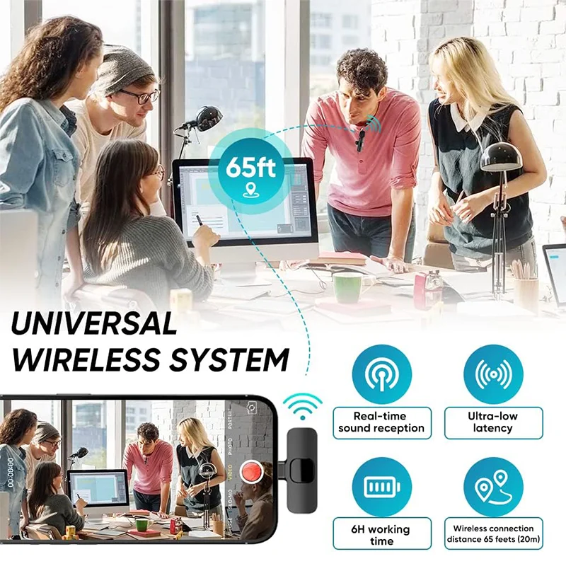 K9 Lapel Mini Wireless Streaming Microphone Lavalier Lapela Microfone Sem Fio For The Iphone Android Mobile Cell Phone PC Vlog