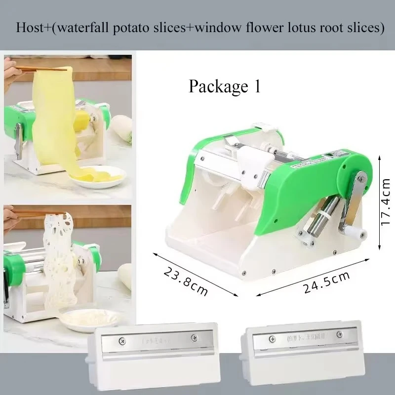 Commercial Waterfall Potato Chip Slicer Decorative Lotus Root Chip Cutter Vegetable Shred Processing Equipment