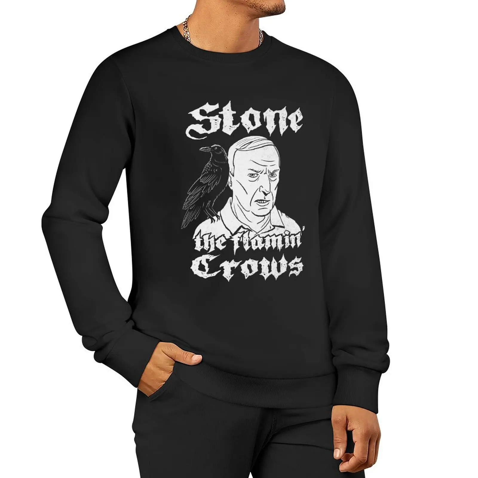 Stone The Flamin Crows Pullover Hoodie graphic t shirts men sweatshirt for men