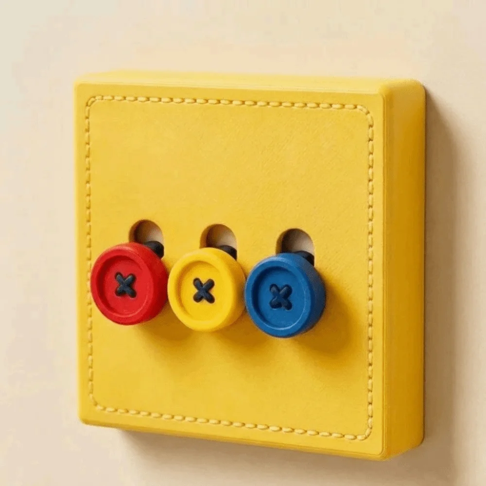 1/2/3 Gang Switch Cover Decorative 3D Printed Switch Protector Creative Retro Light Switch Plate Living Room