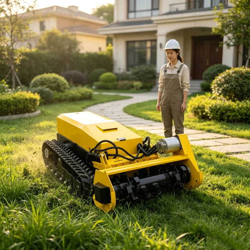 Best Selling Remote Control Lawn Mower CE Certified Smart Crawler Grass Cutter for Garden Farm Europe view 5