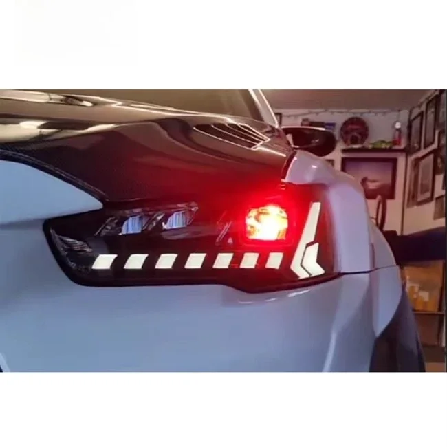 TT-ABC New Design LED Headlights Front Lamp 2008-2025 Sequentail Light for Lancer Ex Evo CF/CJ