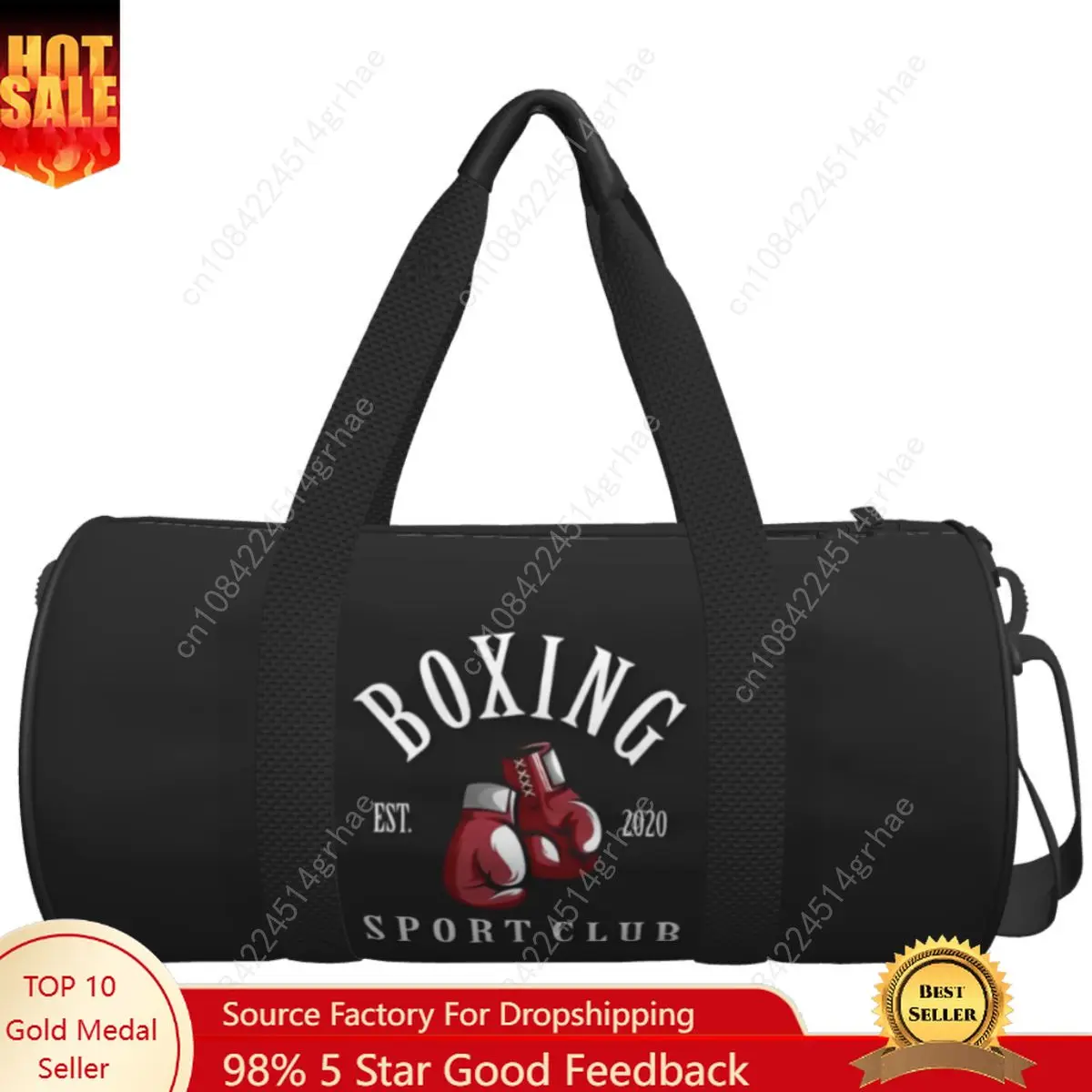 Loves Kick Boxing Gloves Sport Bags Large Gym Bag Oxford Men's Pattern Handbag Travel Funny Fitness Bag