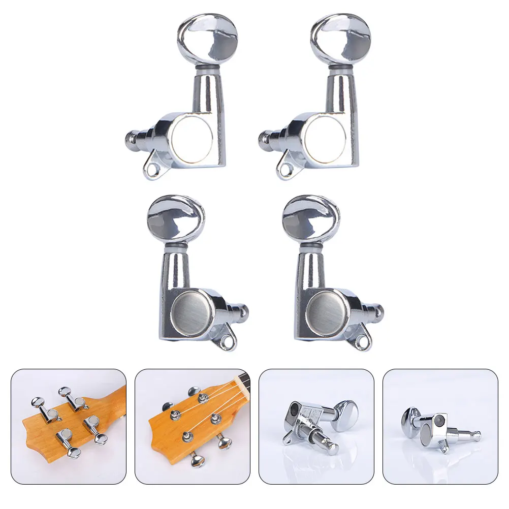 

4 Pcs Fully Enclosed Knob Tuning Pegs Keys Ukulele Machine Tuners Guitar Durable Portable