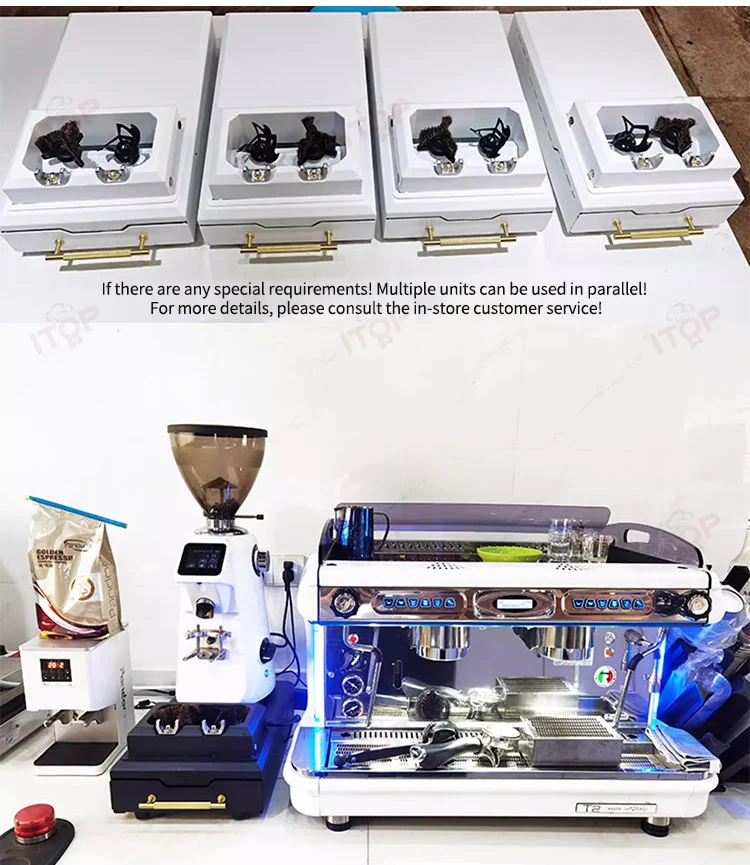 ITOP KFQJ58CT الكهربائية Portafilter الأنظف درج نوع القهوة Portafilter بقايا آلة التنظيف مقهى استخدام 300 واط 110 فولت 220 فولت