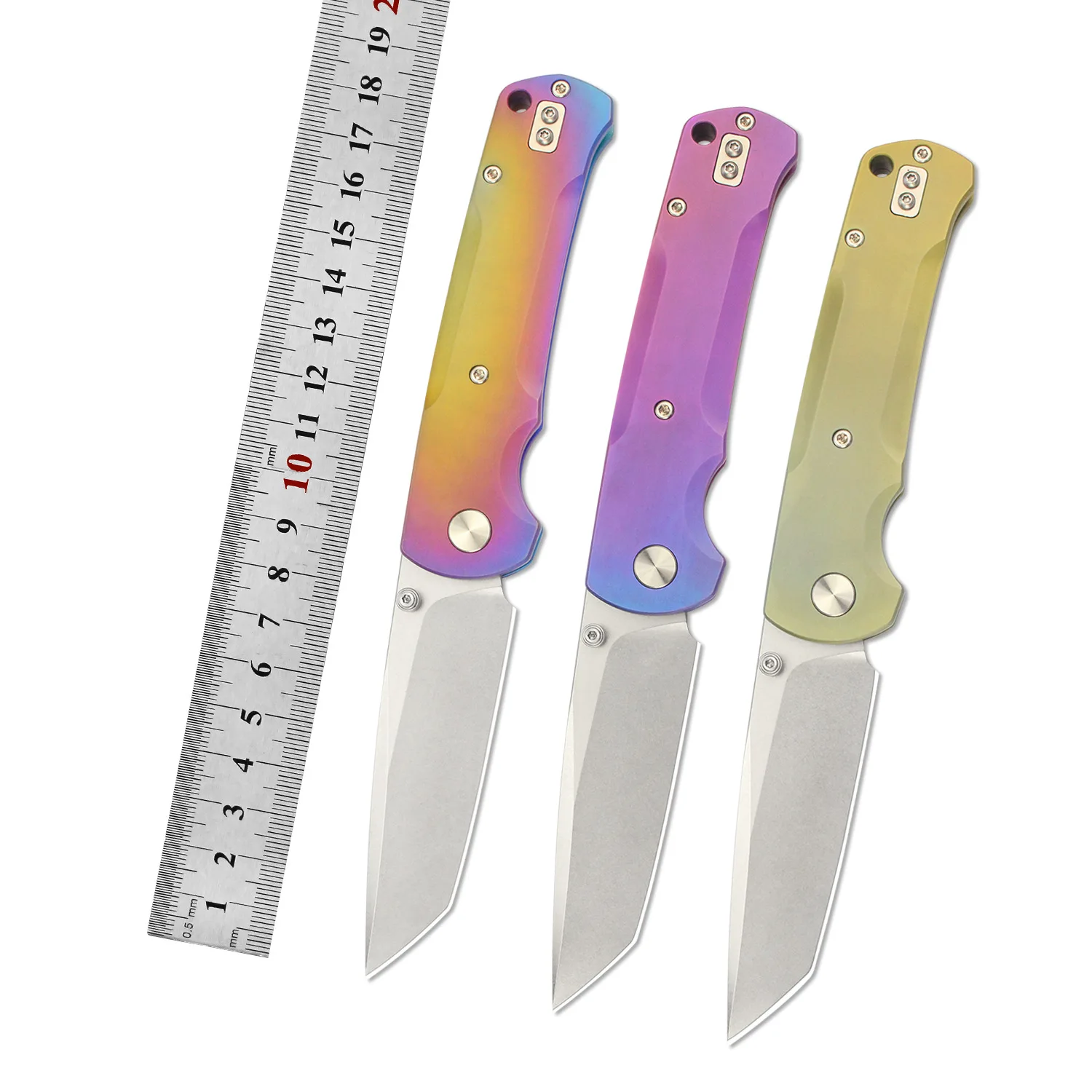 Original new product: Titanium alloy handle VG 0% off folding knife, convenient outdoor knife, high hardness EDC tool, camping knife