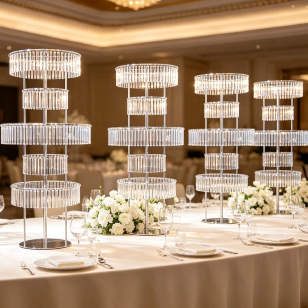 4-10pcs)80-130cm Gold Metal Candelabra Candle Holder Wedding Stage Decoration Table Centerpiece Candelabrum Wedding Light Party