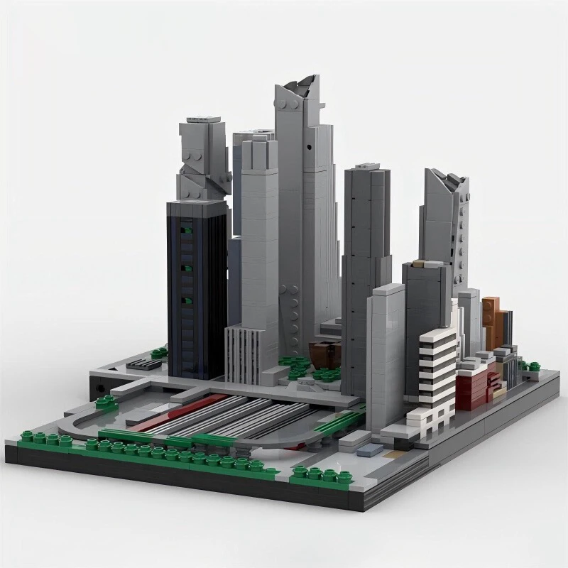 

MOC Нью-Йорк Хадсон дворы строительные блоки жилой торговый центр архитектура идея дома кирпичи для детей подарки на день рождения