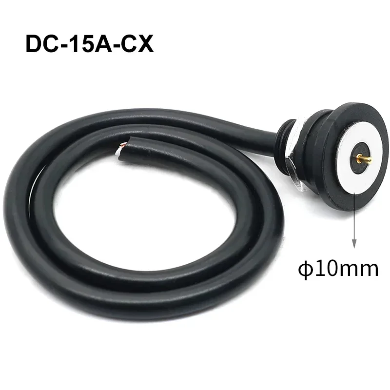 3A Magnetic Charging Connector Cable DC-15A-CX 10mm Intelligent Male Female Terminal Circular Pin Connector Power Cord Line