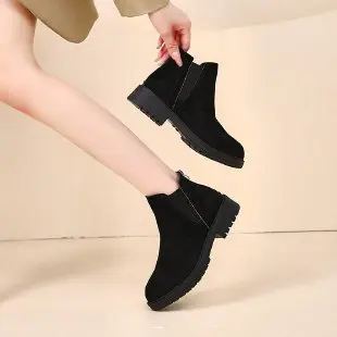 Big Size 2024 Autumn Winter Europe and The United States Platform Ankle Boots Explosion Short Riding Boots Woman