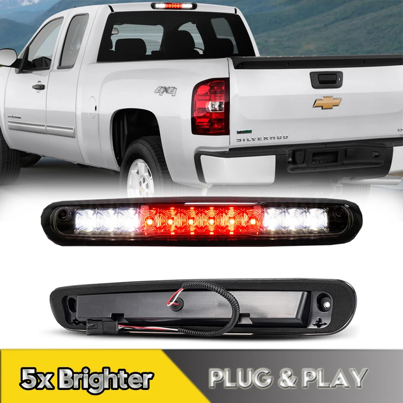 

1Pcs For GMC Sierra Chevrolet Silverado 1500 2500 3500 2007-2013 LED 3rd Third Brake Light Cargo Lamps For Hummer H3T White+Red