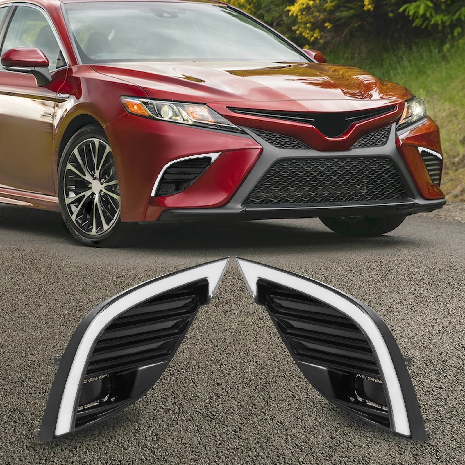 

Daytime Running Light for 2018-2020 Toyota Camry SE /XSE 2020-2024 Toyota Camry TRD, Right + Left Lamp with DRL + Turn Signal