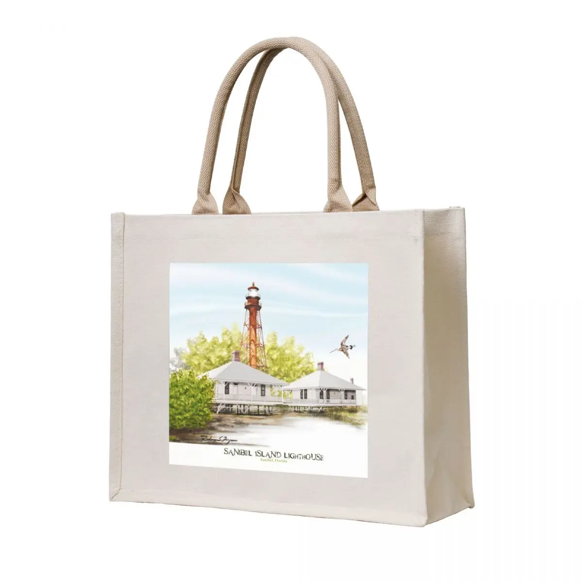 

Sanibel Island Lighthouse Tote Bag shopper bag women tote bag Reusable bags eco folding