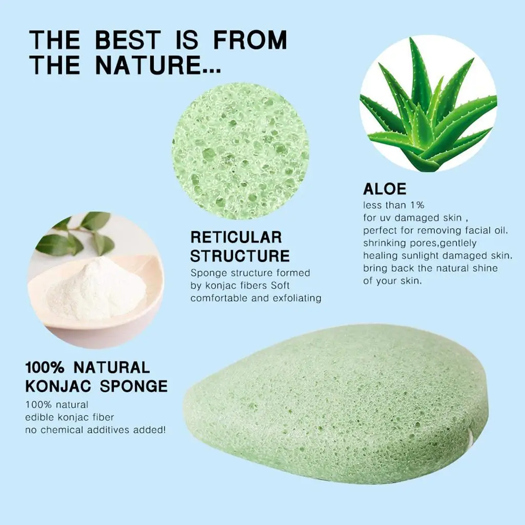 Esponja facial suave, almohadillas de lavado para limpieza, herramienta para soplo de maquillaje