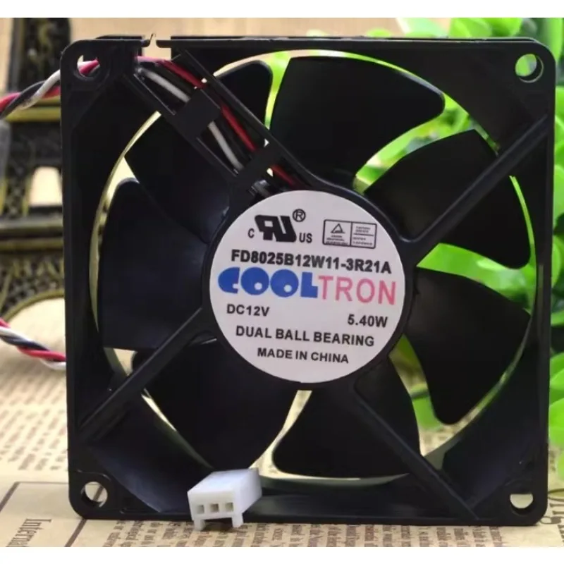 New Cooler Fan for TRON FD8025B12W11-3R21A 8025 8CM 12V 5.4W Server Fan 80 * 80 * 25mm