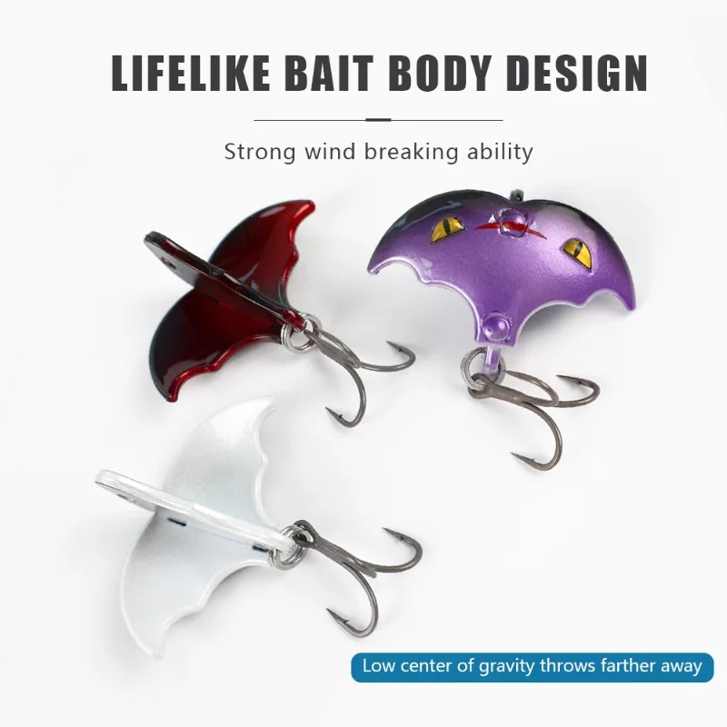 جديد صب بعيد VIB إغراء 4 سنتيمتر/10 جرام الخفافيش شكل غرق الطعوم باس المعادن الترتر تهزهز الطعوم الاهتزاز جثم بايك الصيد السحر Pesca