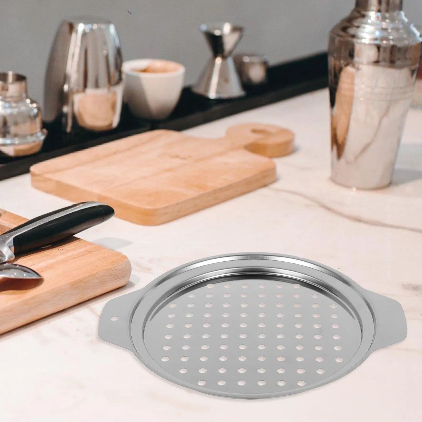 Stainless Steel Spaetzle Maker German Noodle Maker Dual Handle Steaming Rack Heat Insulated Spaetzle Pan Strainer for Homemade