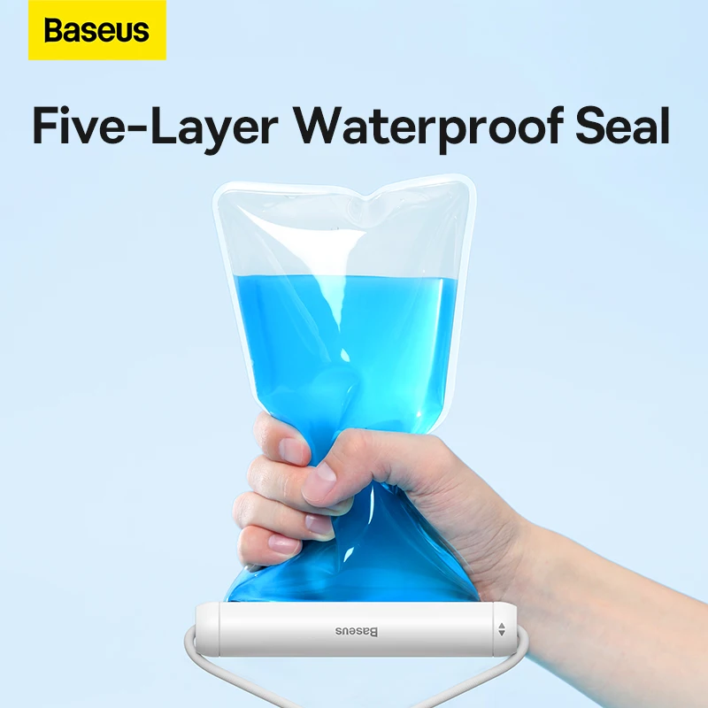 Baseus ipx8 à prova dwaterproof água caso saco do telefone para o iphone 13 12 samsung xiaomi universal natação subaquática mergulho telefone bolsa caso