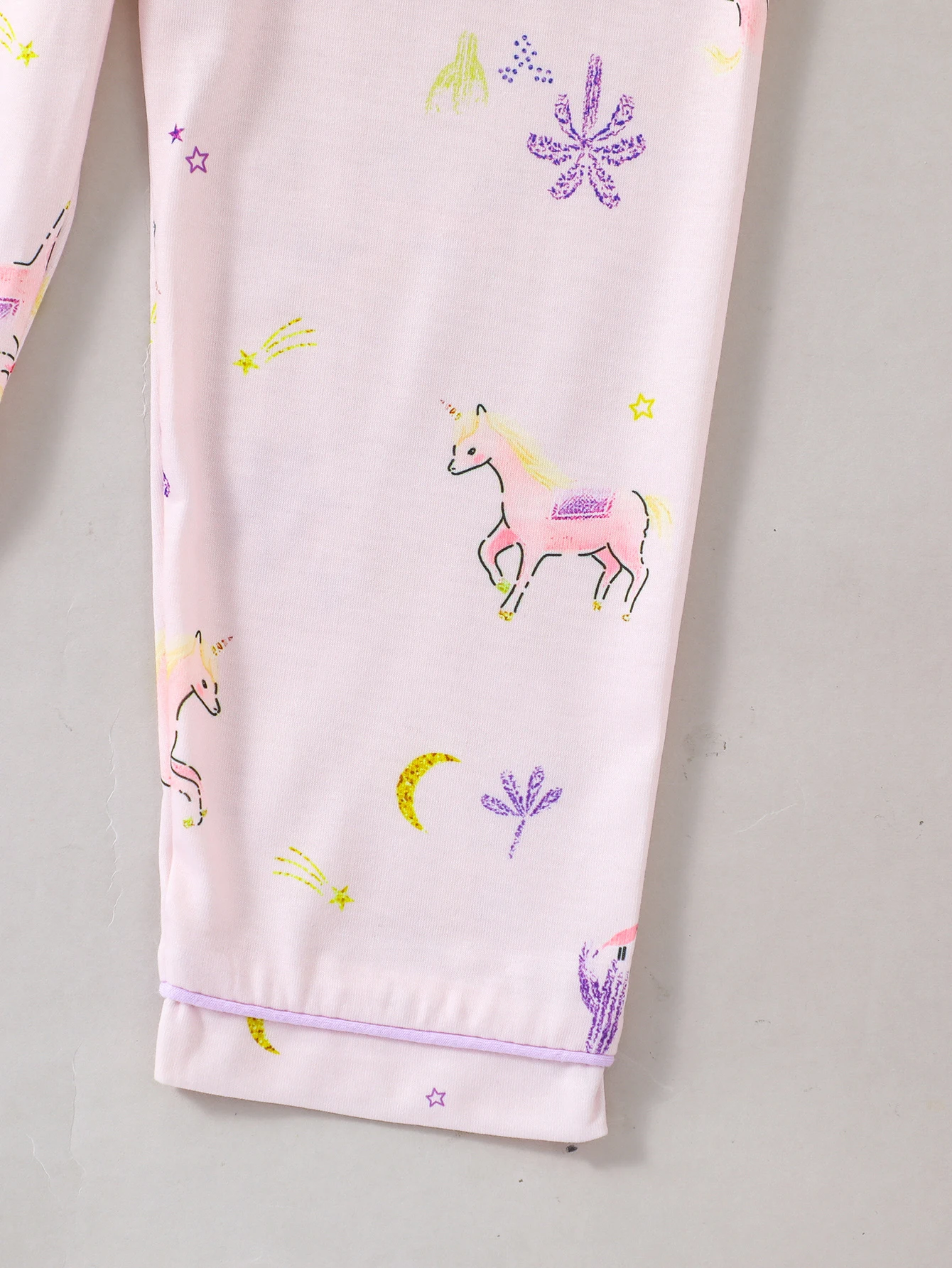 Autumn Girls 2PCS Clothing Set Comfortable Feeling Unicorn Pattern Girls Sweatpants Clothes Set Pajamas