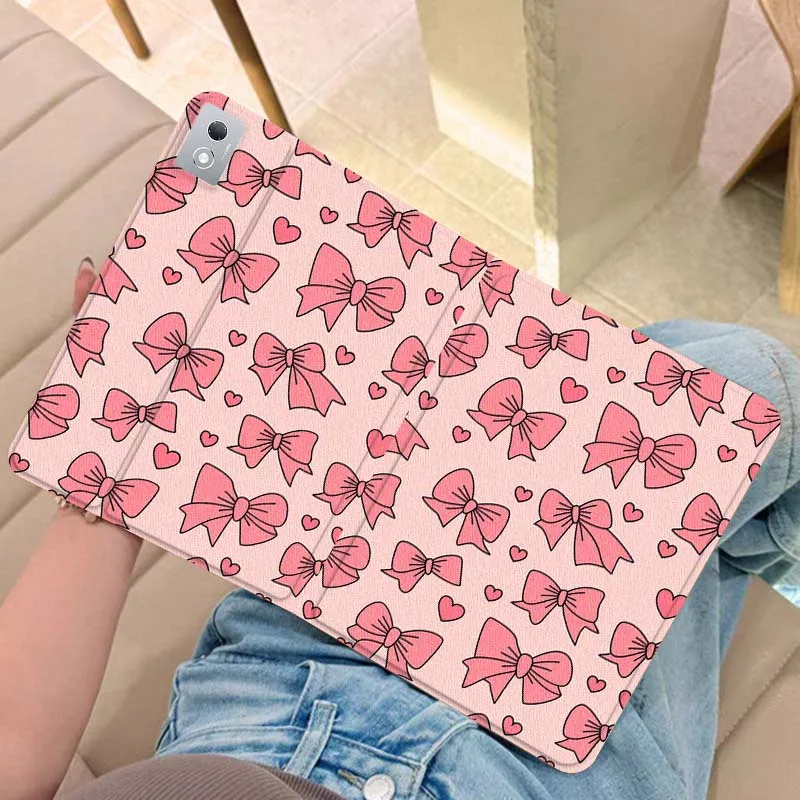 

Red Bowknot Polka Dot Pattern For Legion Xiaoxin Pad Y700 K10 M10 P11 K11 Pro Plus 10.6 11.5 Inch 2021 2023 2025 Tablet Case