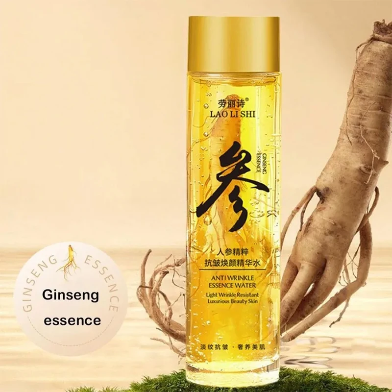 Toner Facial de Ginseng Dourado, Hidratante de Longa Duração, Suavizante, Nutritivo Profundo, Cuidados Profissionais com a Pele, Polipeptídeo, 120ml