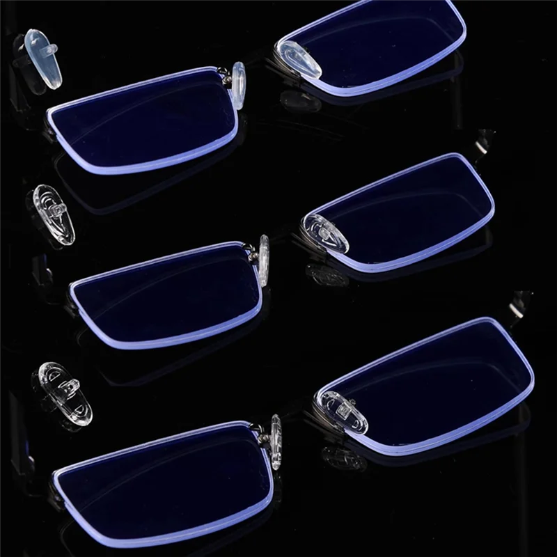 

A60F-Eyeglass Nose Pads,Soft Jelly-Like & Air Chamber Silicone Nose Pads,Screw-In Glasses Nose Pad Replacement Kit