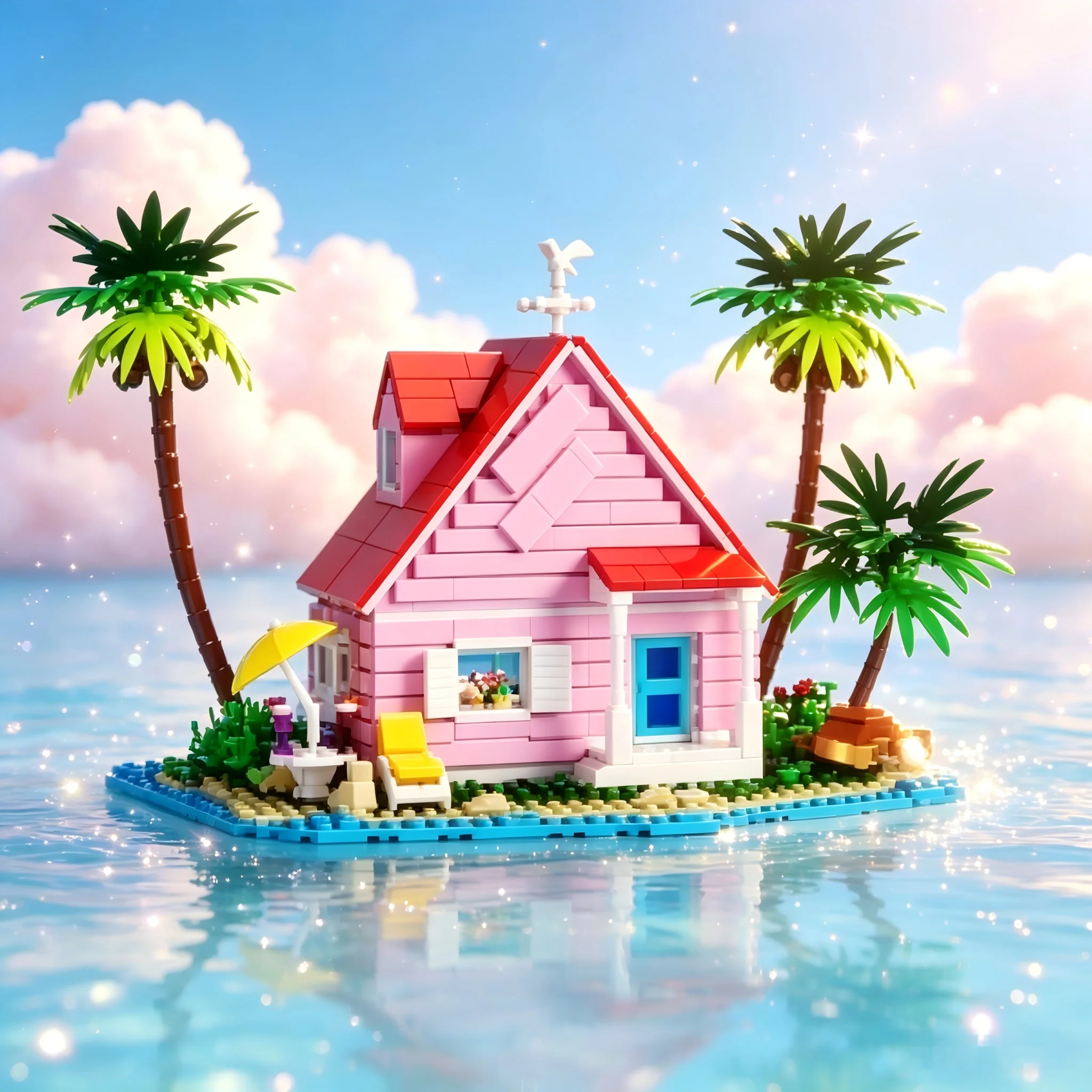 Kame House Building Blocks Set Turtle Hermit House Anime Architecture Model Toy Home Decor Christmas Birthday Gift for Fan Adult