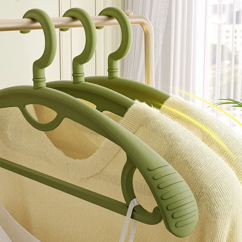 

10 PCS Clothing Store Hangers Wholesale Thickened Wide Shoulder Non-slip Winter Thickened Clothes Drying Racks Without Traces