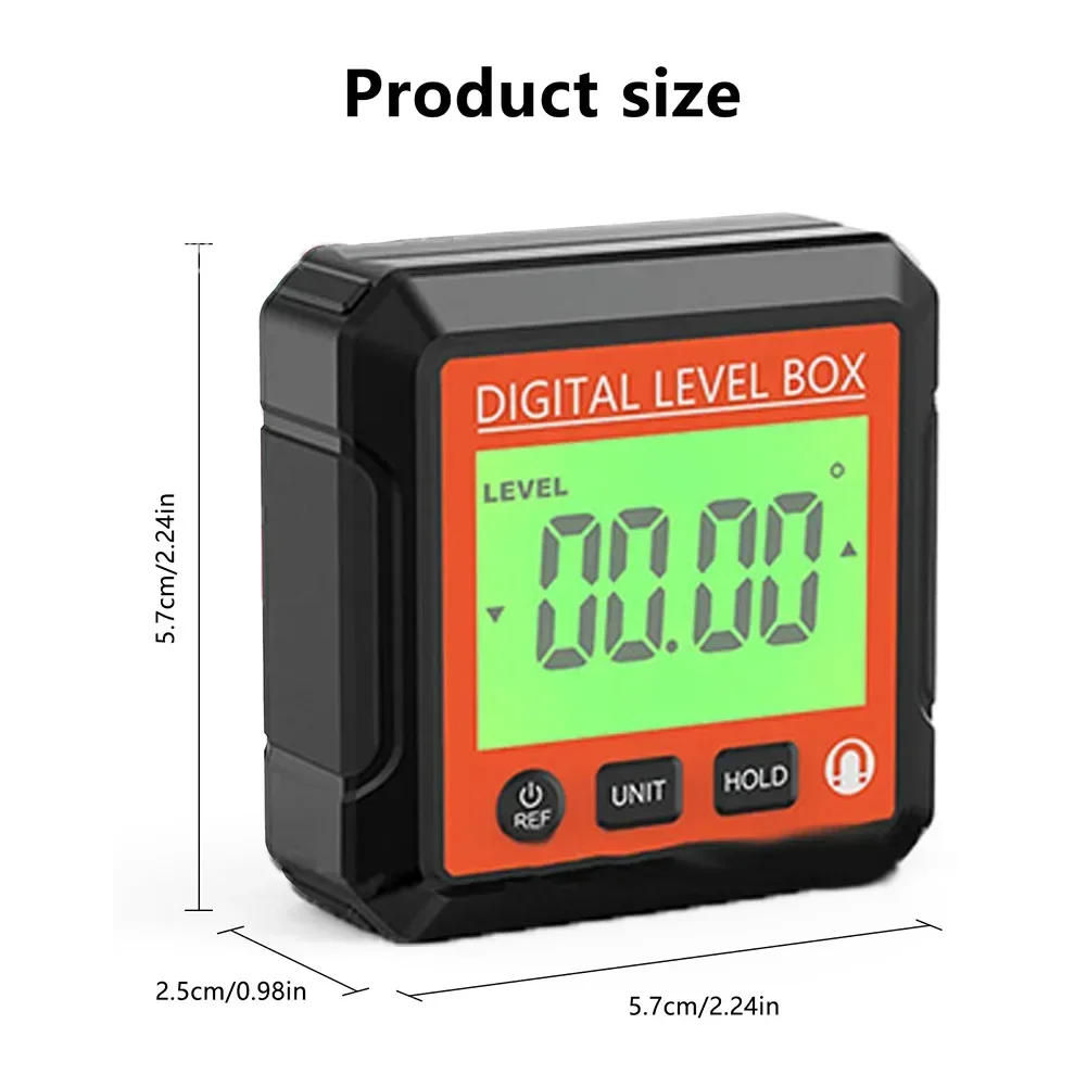 1pc Digital Protractor Angle Finder Backlight Electron Goniometer Level Meter Magnetic Base Mini Inclinometer