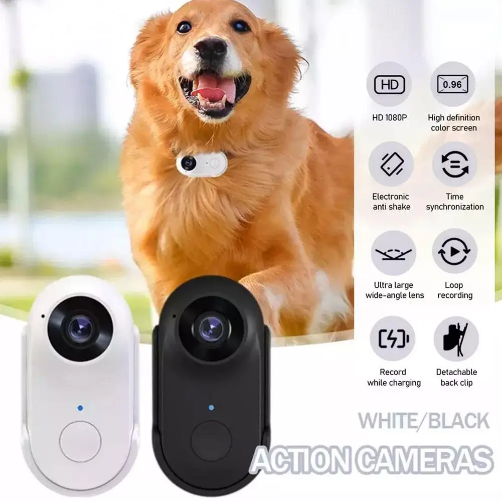 Panoramic Thumb Camera 360° HD 1080p Camera Anti-Shake Chest Fixed Motorcycle Driving Camera Life Memory Recorder