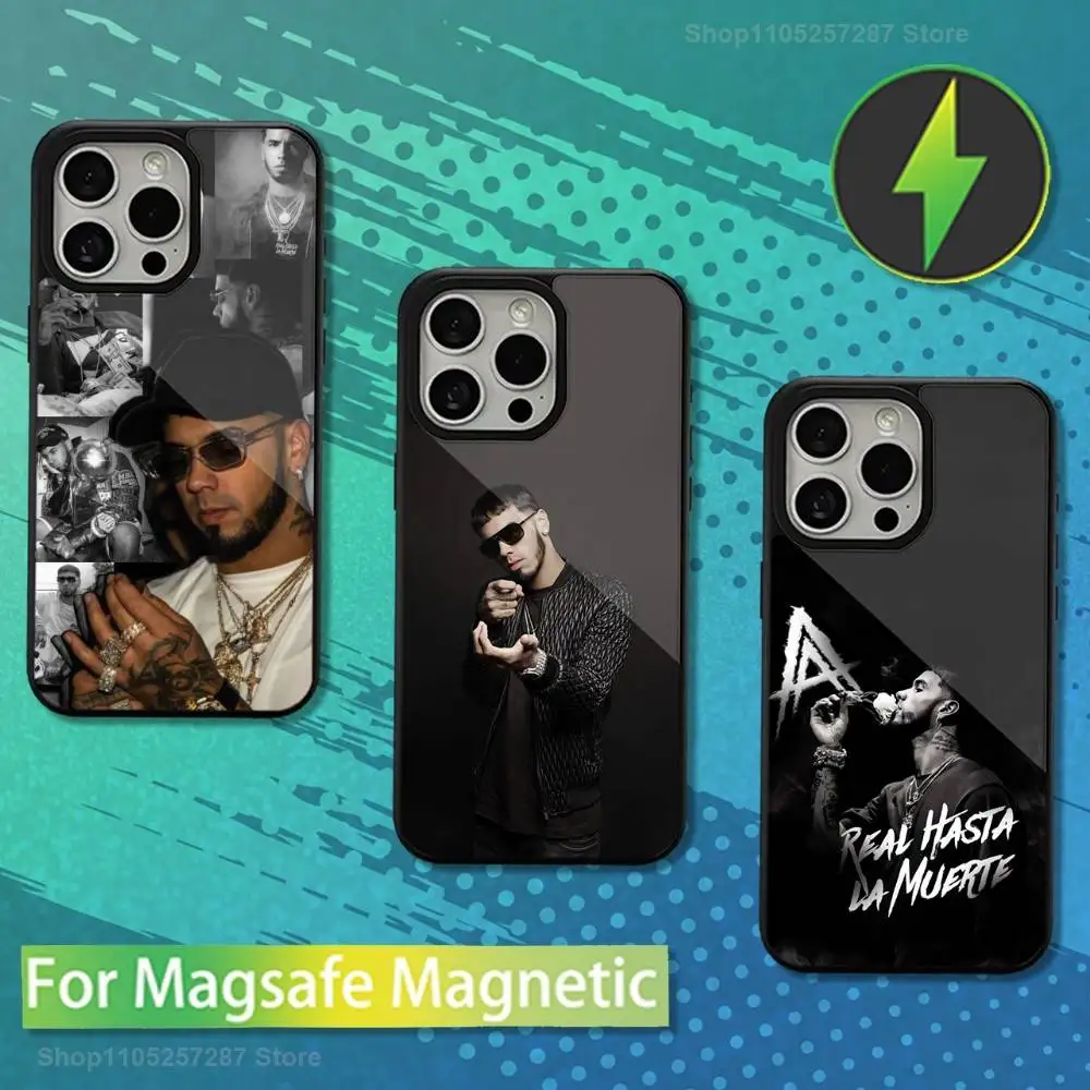 

Hot A-Anuel A-AA Rapper For iPhone 15,Mini,13,Max,11,12,Pro,16,17,14,Plus,For Magsafe,Magnetic Wireless Charging Case