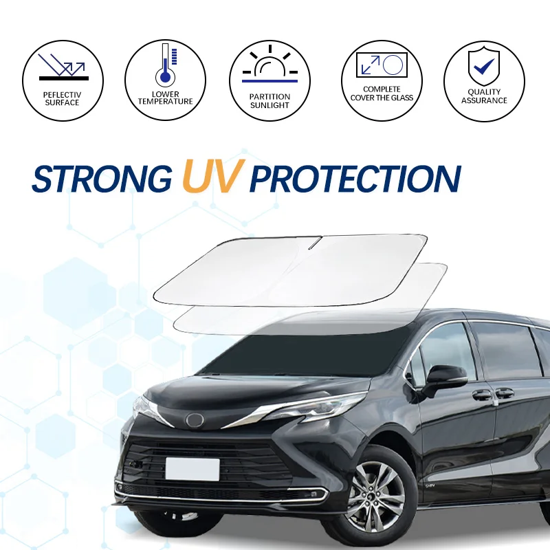 

Car Windshield Sun Shade For Toyota Sienna Sunshade Summer Visor Protector Foldable Blocks UV Rays Protection Accessorie