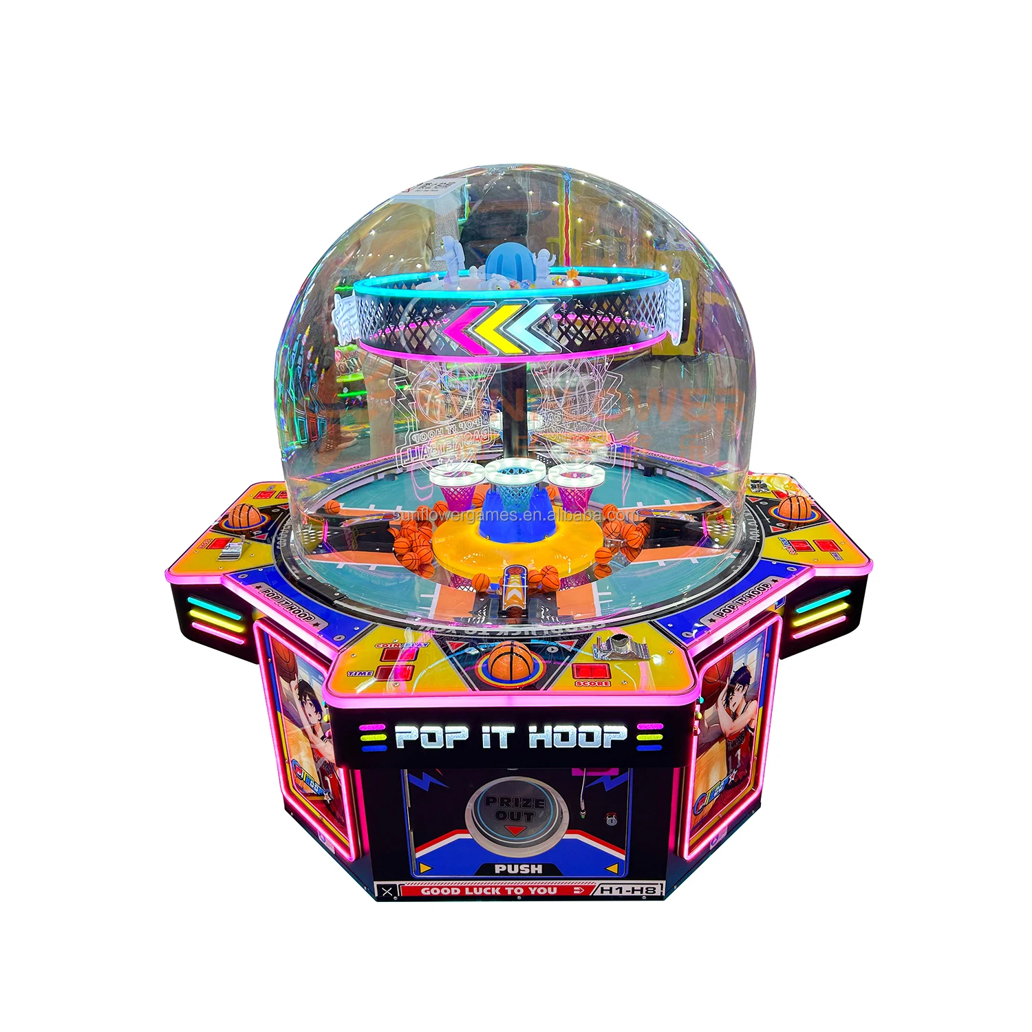 Amusement Game Center High Quality Coin Operated Machine Best Sales Pop It Hoop Basketball for Business