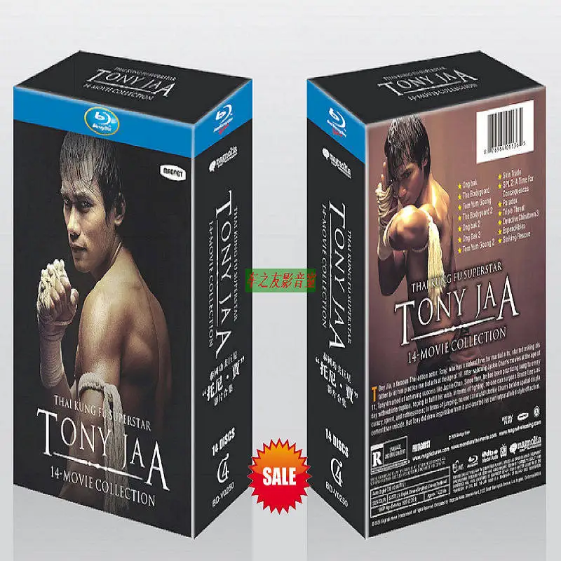

BD25 Blu-ray диск: Коллекция классических фильмов Тони Джейа, набор высококачественных фильмов на 14 дисках, лимитированное издание, с китайским языком.