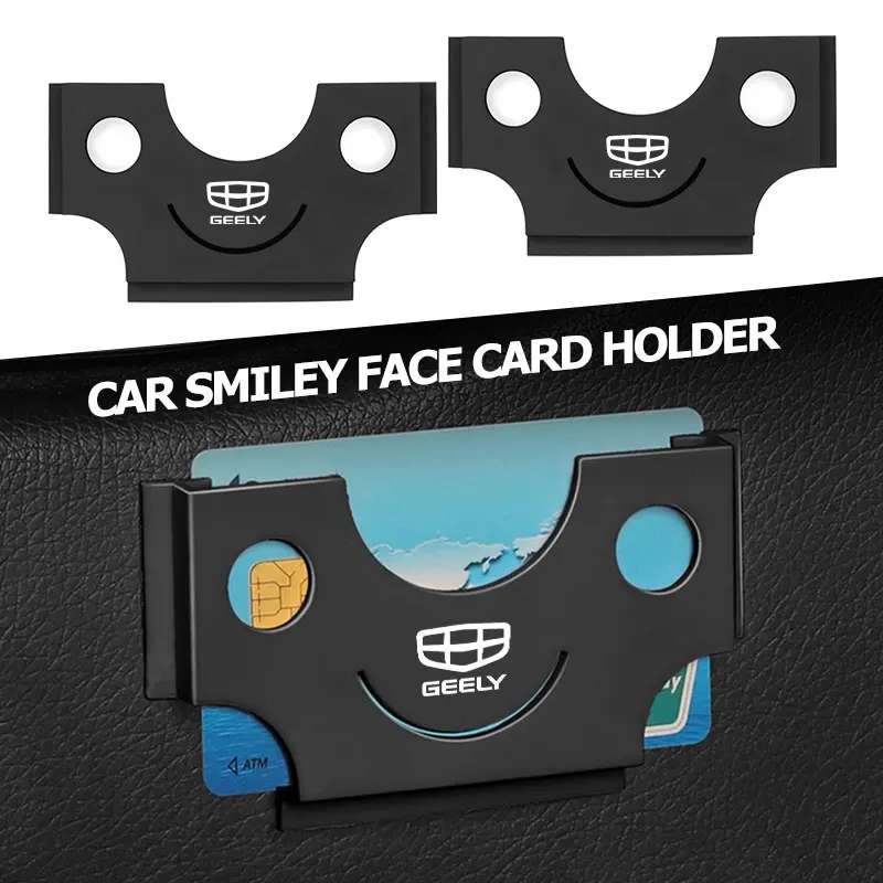 Car Door Portable Storage ID Card Credit Card Clip Accessories For Geely Manjaro Coolray gx3 Geometry C Emgrand Atlas Tugella