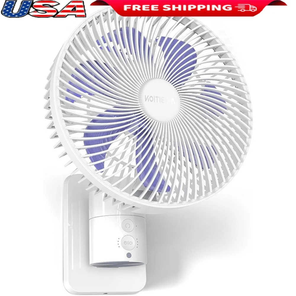 

8-дюймовый настенный вентилятор с дистанционным управлением, 90 градусов, 4 скорости, таймер, регулируемый наклон, высокая скорость, небольшой вентилятор