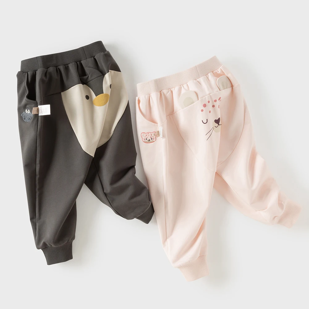 Dave Bella Trousers Clothing For Kids' Knitwear Autumn Girl Boy's Pant Aged 4 To 6 Children's Cute Cartoon Soft Pocket DB3262828