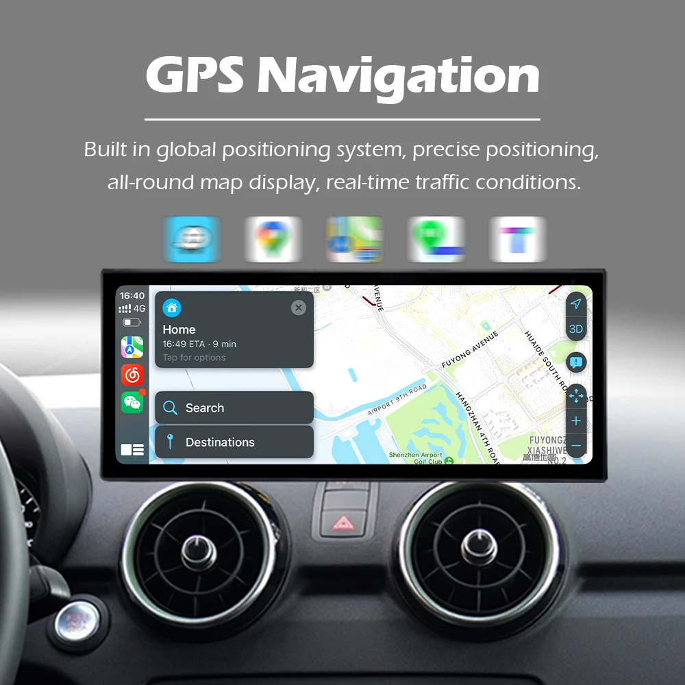 Wireless CarPlay Android Auto For 12-18 Year AUDI A1 RMC HNR 12.3" Car Multiledia Players Video Bluetooth 4G Wifi GPS Navigation view 3