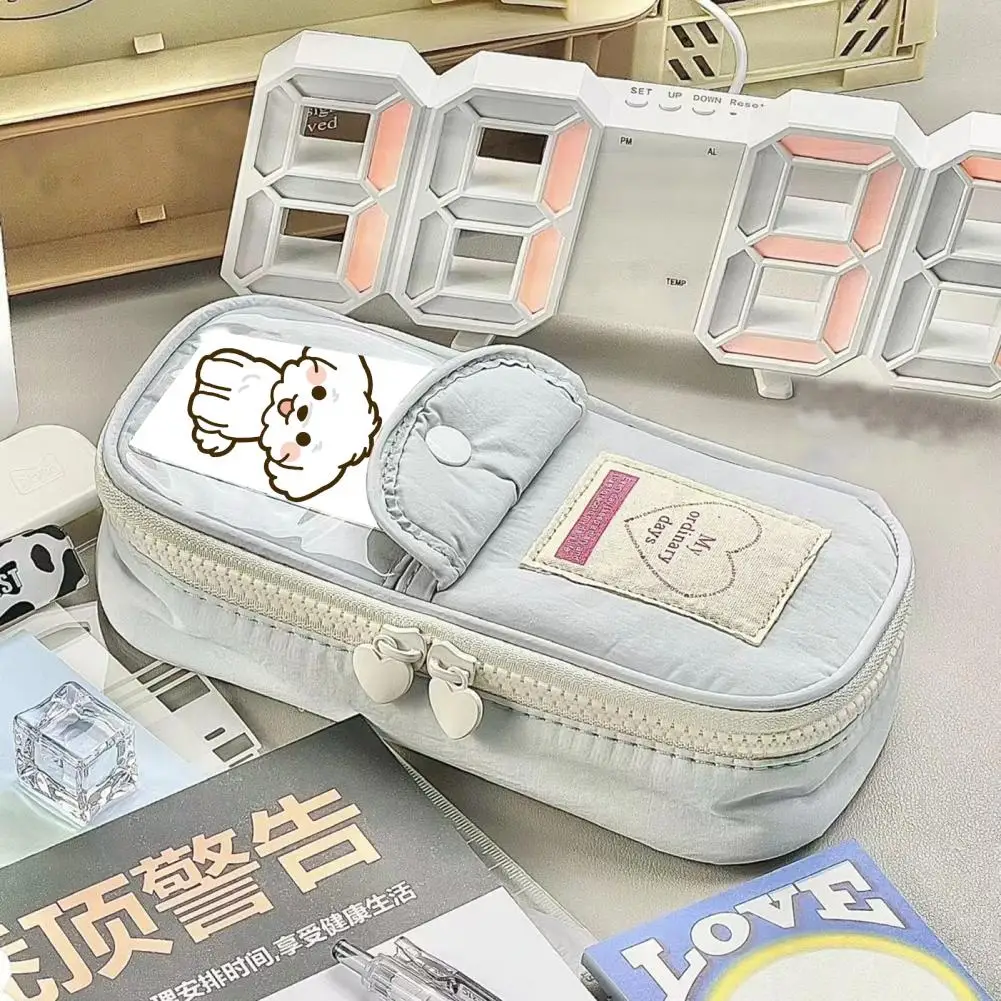 Bolsa de lona para útiles escolares, bolso impermeable para bolígrafos, bolsa de papelería para estudiantes, portátil para niños