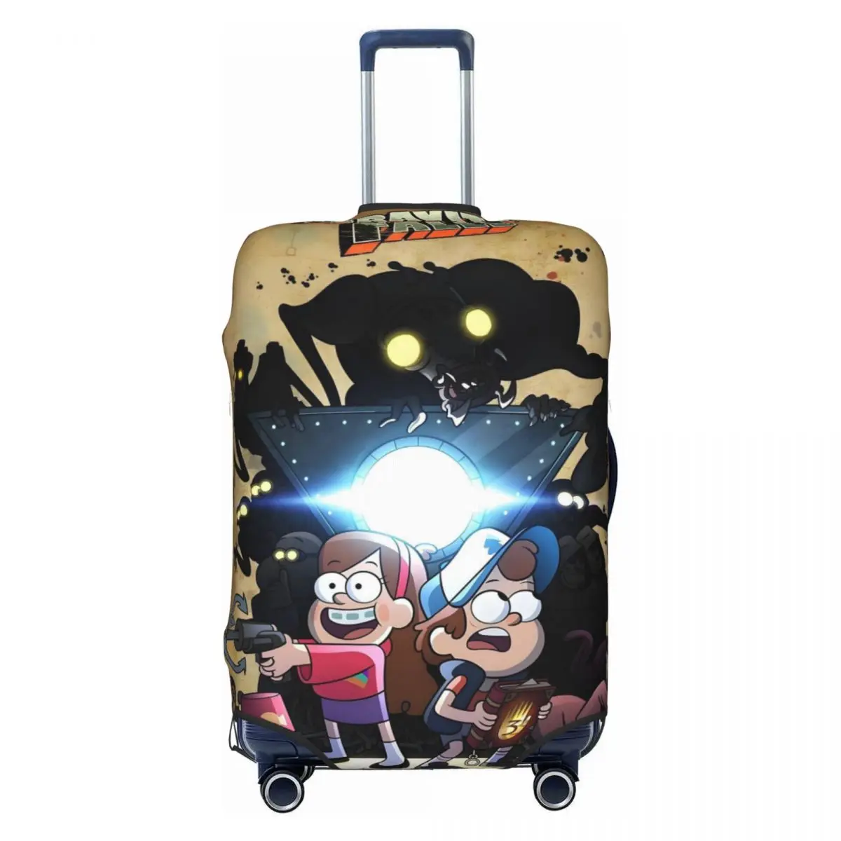 

Чехол для багажа на заказ Gravity Falls, эластичный защитный чехол для загадочной комедии, анимированный фильм, дорожный чемодан, подходит для 18-32 дюймов