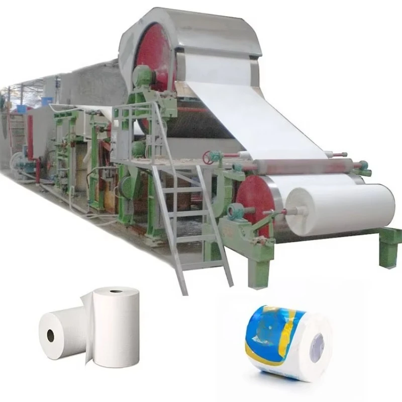 Large Output Fully Automatic Toilet Paper Machine Production Line Edge Trimming Paper Break Alarm Tissue Production Line