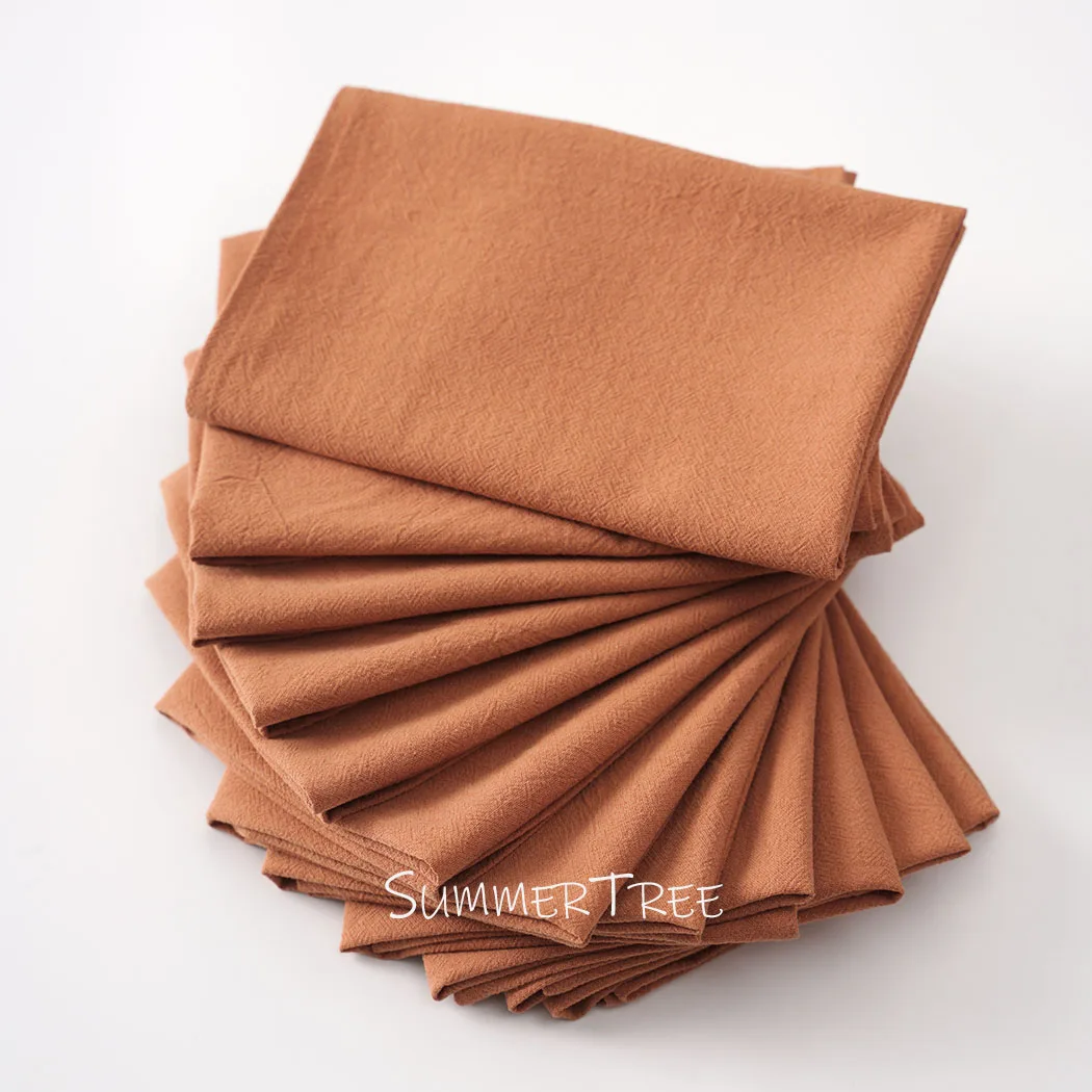 6/12/24pcs Cloth Napkins 40x40cm Washable Cotton for Wedding Reception Party Home Table Napkin Dining Decoration