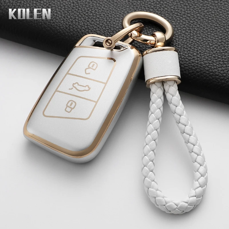 

Чехол из ТПУ для автомобильного дистанционного ключа, брелок для Volkswagen VW PASSAT B8 Skoda Kodiaq Superb A7, аксессуары для защиты автомобиля, брелок