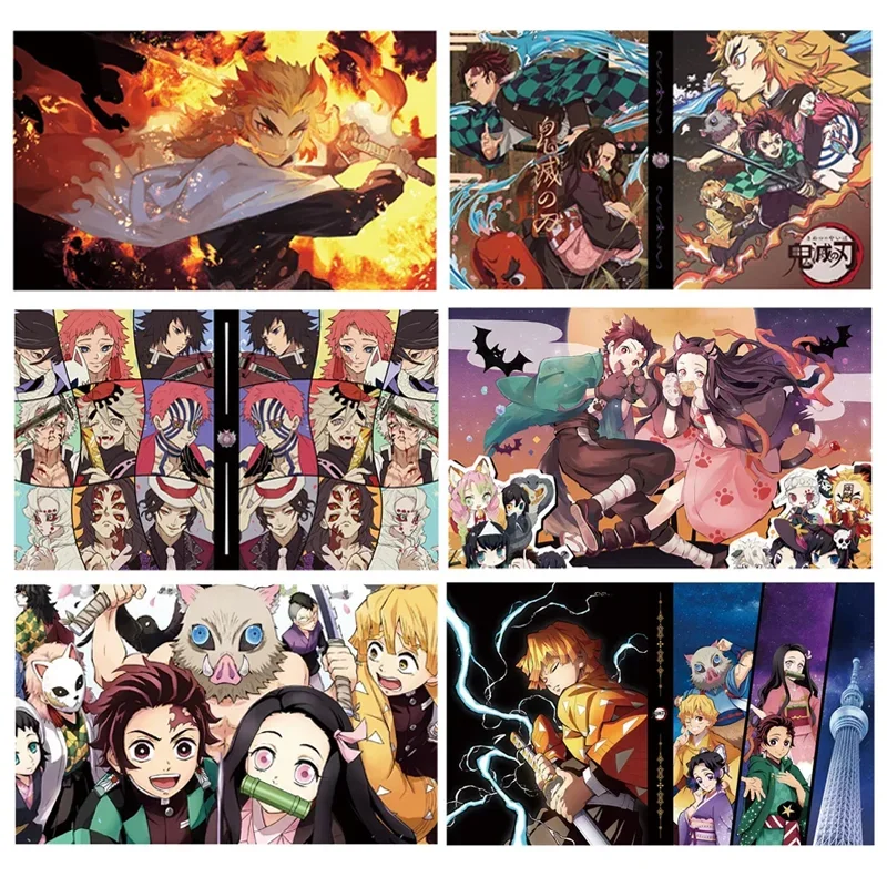 

240 PCS Demon Slayer Kimetsu Album Binder Game Card Protector Book Kamado Tanjirou Nezuko Agatsuma Zenitsu Toy Kids Gifts