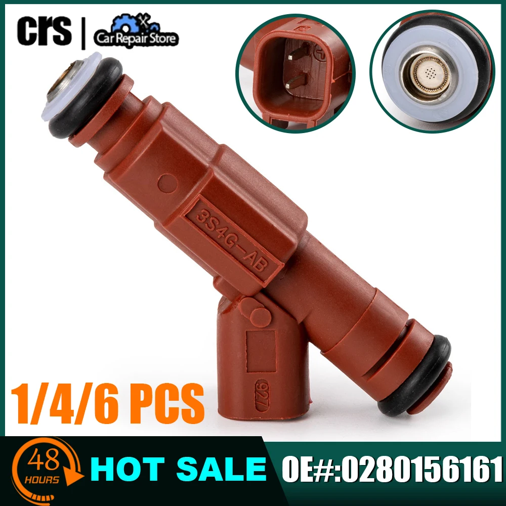 1/4/6x 0280156161 12 Hole 24LB Fuel Injector Nozzle For Dodge 4.0L I6 For Jeep Grand Cherokee 99-04  Wrangler 99-04 Accessories