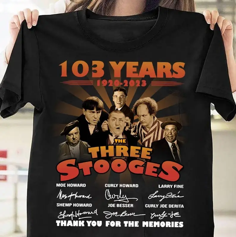 

The Three Stooges Shirt | The Three Stooges 103 Anniversary Thank You For The Memories Shirt | Vintage Three Stooges Shirt